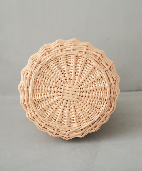 osharewalker（オシャレウォーカー）の「『編み柳巾着カゴバッグ』（かごバッグ・レディース・ブラック/アイボリー・FREE）」の10枚目の写真