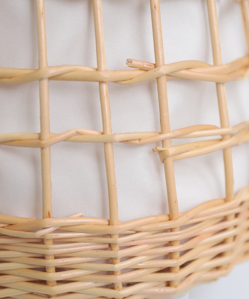 osharewalker（オシャレウォーカー）の「『編み柳巾着カゴバッグ』（かごバッグ・レディース・ブラック/アイボリー・FREE）」の11枚目の写真