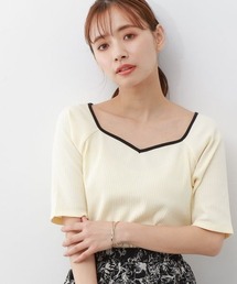 mysty woman | バックオープンパイピングプルオーバー 297713(Tシャツ/カットソー)
