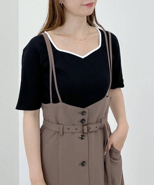 mysty woman（ミスティウーマン）の「バックオープンパイピングプルオーバー 297713（Tシャツ/カットソー・レディース・ブラック/オフホワイト/ベージュ・FREE）」の17枚目の写真