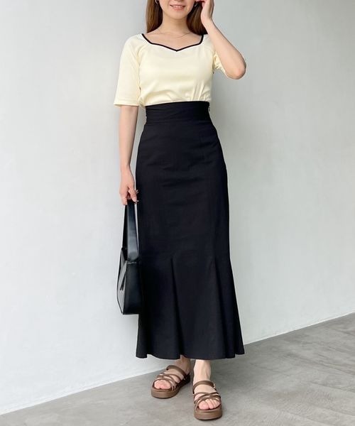 mysty woman（ミスティウーマン）の「バックオープンパイピングプルオーバー 297713（Tシャツ/カットソー・レディース・ブラック/オフホワイト/ベージュ・FREE）」の13枚目の写真