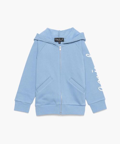 S035 E BLOUSON キッズ ロゴ ジップアップスウェット