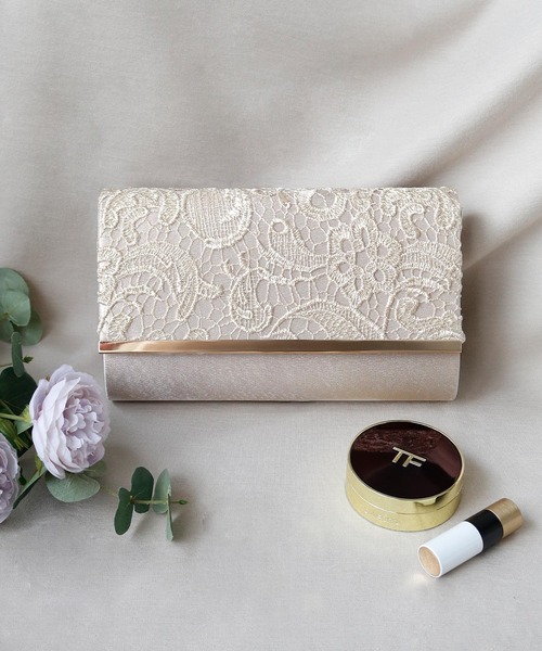 girl(ガール)の「ケミカルレースゴールドプレートクラッチパーティーバッグ 結婚式 パーティー お呼ばれ オケージョン(クラッチバッグ・レディース・ブラック/シルバー/ゴールド・FREE)」の3枚目の写真