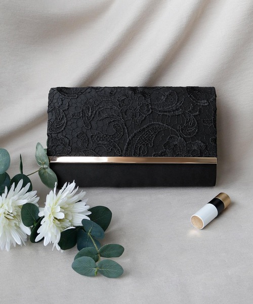 girl(ガール)の「ケミカルレースゴールドプレートクラッチパーティーバッグ 結婚式 パーティー お呼ばれ オケージョン(クラッチバッグ・レディース・ブラック/シルバー/ゴールド・FREE)」の2枚目の写真