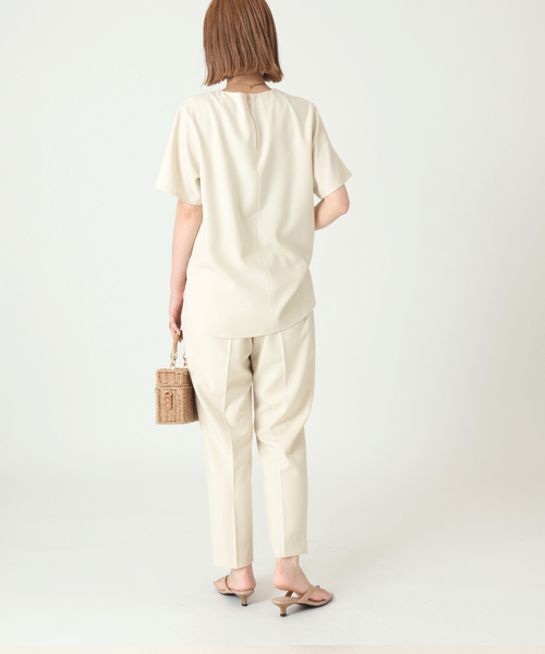 B.C STOCK（ベーセーストック）の「カラーテーパードパンツ（スラックス・レディース・グリーン/ホワイト/ベージュ/ブラック/ピンク・MEDIUM/SMALL）」の12枚目の写真