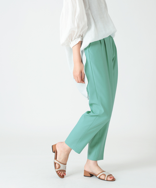 B.C STOCK（ベーセーストック）の「カラーテーパードパンツ（スラックス・レディース・グリーン/ホワイト/ベージュ/ブラック/ピンク・MEDIUM/SMALL）」の19枚目の写真