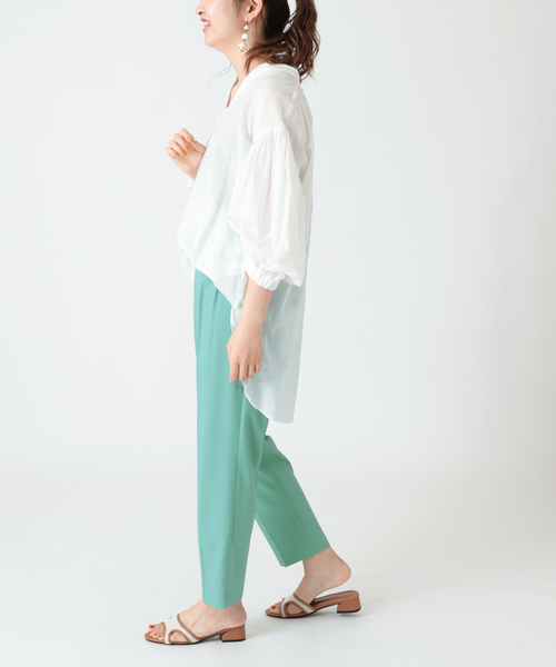 B.C STOCK（ベーセーストック）の「カラーテーパードパンツ（スラックス・レディース・グリーン/ホワイト/ベージュ/ブラック/ピンク・MEDIUM/SMALL）」の21枚目の写真