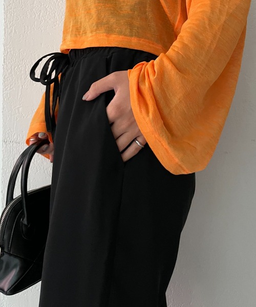 SUPERTHANKS（スーパーサンクス）の「【SUPERTHANKS / スーパーサンクス】VENTILATION JOG パンツ（スウェットパンツ・レディース・ブラック/クリーム・SMALL/X-SMALL）」の4枚目の写真