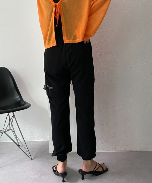 SUPERTHANKS（スーパーサンクス）の「【SUPERTHANKS / スーパーサンクス】VENTILATION JOG パンツ（スウェットパンツ・レディース・ブラック/クリーム・SMALL/X-SMALL）」の15枚目の写真