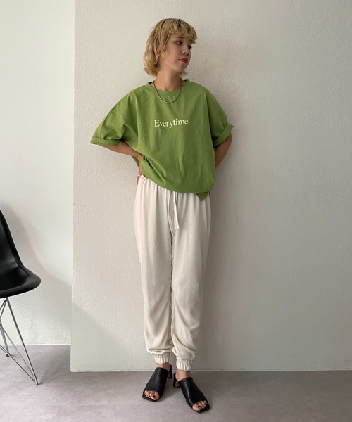 SUPERTHANKS（スーパーサンクス）の「【SUPERTHANKS / スーパーサンクス】VENTILATION JOG パンツ（スウェットパンツ・レディース・ブラック/クリーム・SMALL/X-SMALL）」の11枚目の写真
