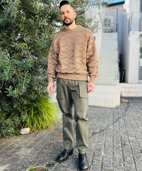 MR.OLIVE(ミスターオリーブ)の「7G ジオメトリック ジャガード / リラックス セーター(ニット/セーター・メンズ・ブラウン/グリーン・LARGE/MEDIUM/SMALL)」の15枚目の写真