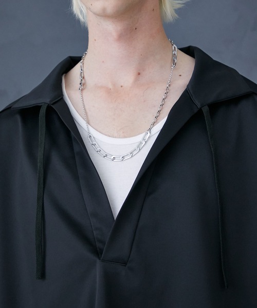 PUBLIC TOKYO（パブリックトウキョウ）の「コンビデザインネックレス（ネックレス・メンズ・グレー・FREE）」の6枚目の写真