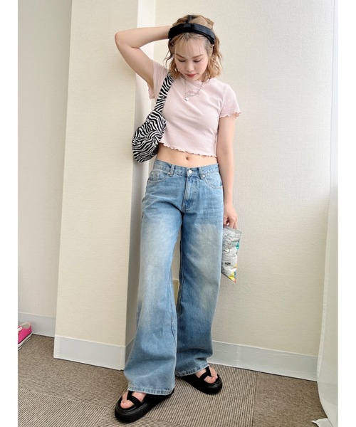 JUMELLE(ジュメロ)の「ローライズデニムパンツ(デニムパンツ・レディース・ブルー・SMALL/MEDIUM)」の7枚目の写真