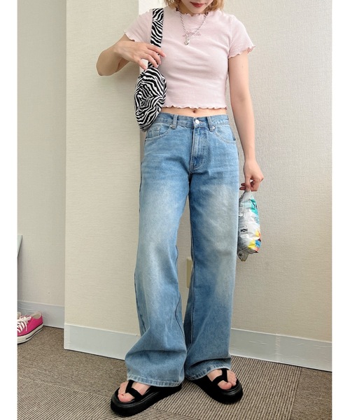 JUMELLE(ジュメロ)の「ローライズデニムパンツ(デニムパンツ・レディース・ブルー・SMALL/MEDIUM)」の6枚目の写真