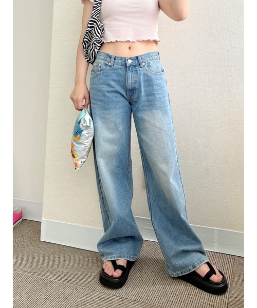 JUMELLE(ジュメロ)の「ローライズデニムパンツ(デニムパンツ・レディース・ブルー・SMALL/MEDIUM)」の5枚目の写真