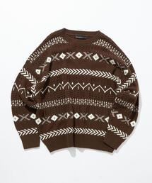 green label relaxing | 【WEB限定】＜GLR or（ジーエルアール オア）＞ ジャカード パターン ニット(ニット/セーター)