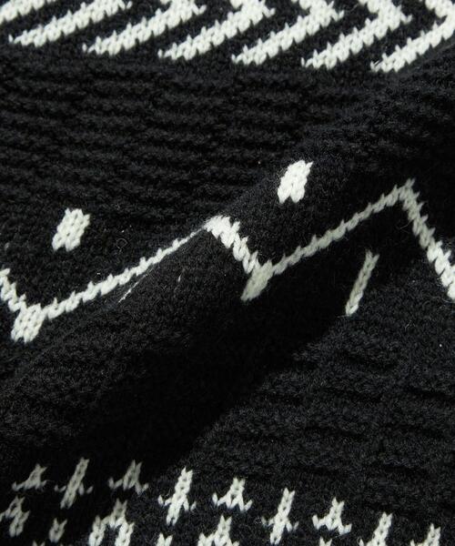 green label relaxing（グリーンレーベルリラクシング）の「【WEB限定】＜GLR or（ジーエルアール オア）＞ ジャカード パターン ニット（ニット/セーター・メンズ・ブラック/ダークグリーン/ダークブラウン・S/M/L）」の8枚目の写真