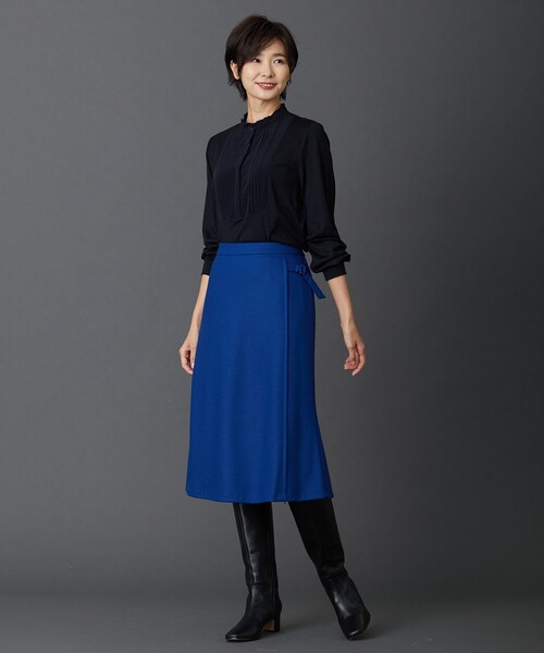 J.PRESS Ladies(J.プレス レディス)の「ウォッシャブルウールジャージー フリル衿 カットソー(Tシャツ/カットソー・レディース・ライトグレー系/サックスブルー系/ふじ色系/ネイビー系・SMALL)」の9枚目の写真