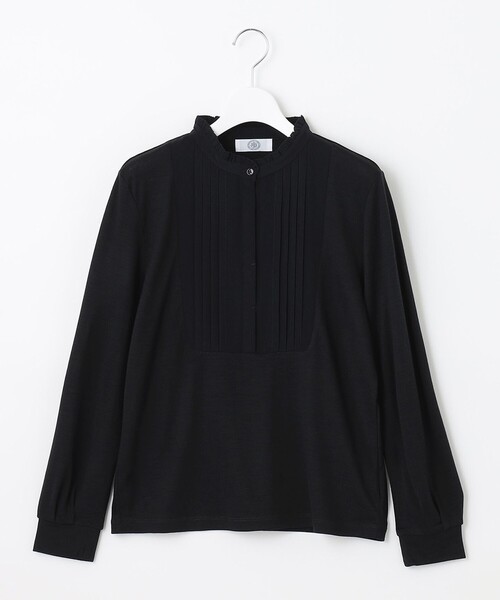 J.PRESS Ladies(J.プレス レディス)の「ウォッシャブルウールジャージー フリル衿 カットソー(Tシャツ/カットソー・レディース・ライトグレー系/サックスブルー系/ふじ色系/ネイビー系・SMALL)」の13枚目の写真
