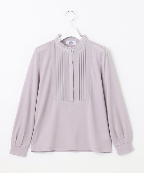 J.PRESS Ladies(J.プレス レディス)の「ウォッシャブルウールジャージー フリル衿 カットソー(Tシャツ/カットソー・レディース・ライトグレー系/サックスブルー系/ふじ色系/ネイビー系・SMALL)」の14枚目の写真