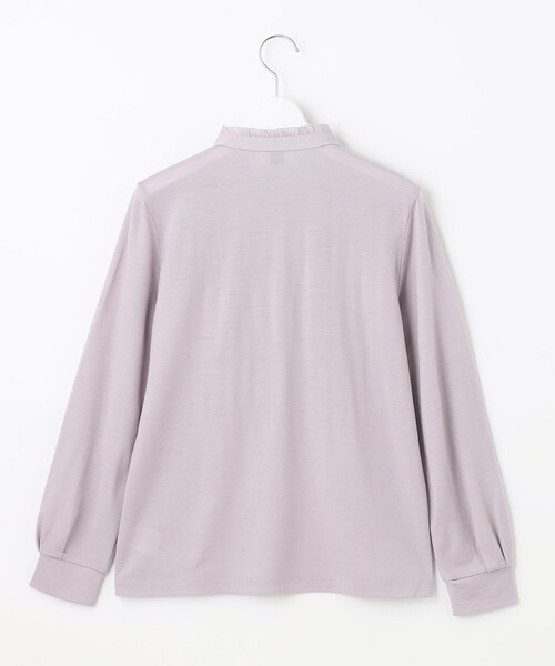 J.PRESS Ladies(J.プレス レディス)の「ウォッシャブルウールジャージー フリル衿 カットソー(Tシャツ/カットソー・レディース・ライトグレー系/サックスブルー系/ふじ色系/ネイビー系・SMALL)」の15枚目の写真