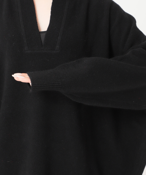 JOURNAL STANDARD(ジャーナルスタンダード)の「■MUSICカフタンプルオーバー(ニット/セーター・レディース・ブラック/ブラウン/ホワイト×ホワイト/レッド・FREE)」の21枚目の写真