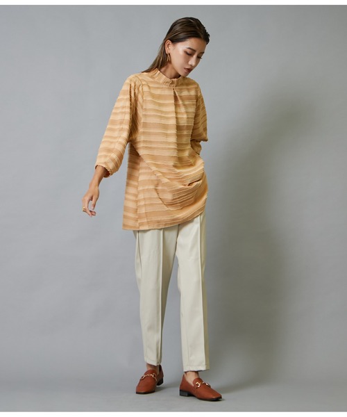 Settimissimo（セッティミッシモ）の「ジャガードボーダーコークーンスリーブブラウス（シャツ/ブラウス・レディース・オレンジ/ブラック・FREE）」の7枚目の写真