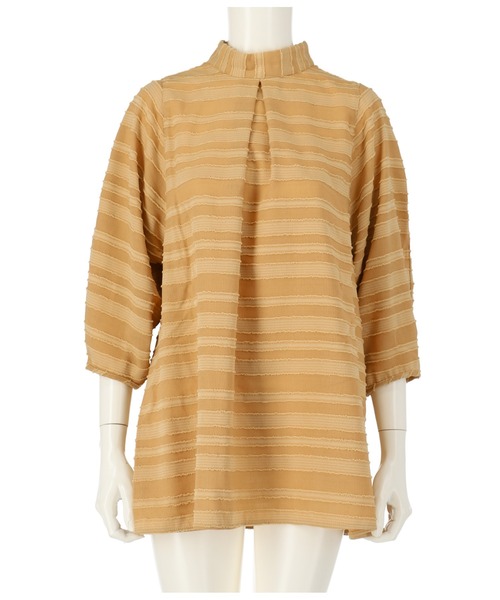 Settimissimo（セッティミッシモ）の「ジャガードボーダーコークーンスリーブブラウス（シャツ/ブラウス・レディース・オレンジ/ブラック・FREE）」の9枚目の写真