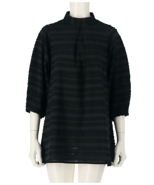 Settimissimo（セッティミッシモ）の「ジャガードボーダーコークーンスリーブブラウス（シャツ/ブラウス・レディース・オレンジ/ブラック・FREE）」の8枚目の写真