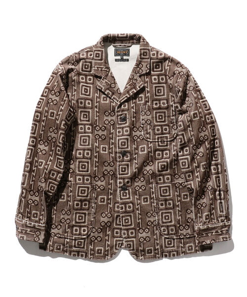 BEAMS PLUS /コーデュロイ プリント 4ボタン カフス ジャケット