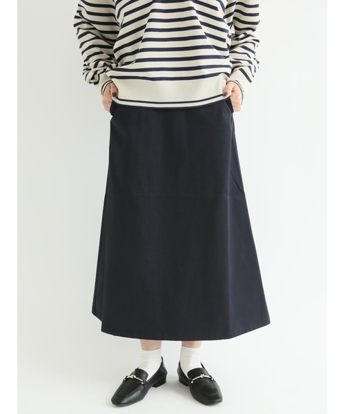 Lugnoncure(ルノンキュール)の「チノフレアスカート(スカート・レディース・ネイビー/オフホワイト/ベージュ・LARGE/MEDIUM)」の3枚目の写真