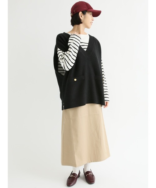 Lugnoncure(ルノンキュール)の「チノフレアスカート(スカート・レディース・ネイビー/オフホワイト/ベージュ・LARGE/MEDIUM)」の12枚目の写真