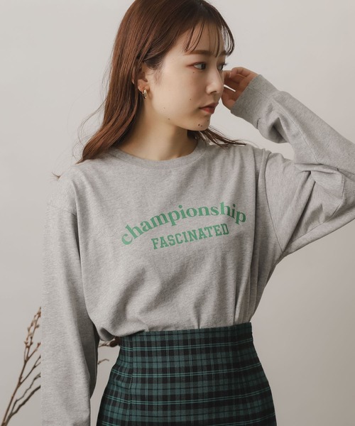 SENSE OF PLACE by URBAN RESEARCH（センスオブプレイスバイアーバンリサーチ）の「グラフィックロングTシャツ（Tシャツ/カットソー・レディース・オートミール/オフホワイト/グレー・ONE）」の9枚目の写真