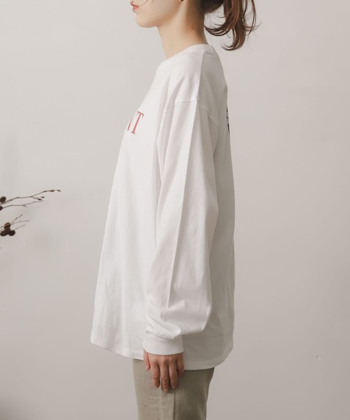SENSE OF PLACE by URBAN RESEARCH（センスオブプレイスバイアーバンリサーチ）の「グラフィックロングTシャツ（Tシャツ/カットソー・レディース・オートミール/オフホワイト/グレー・ONE）」の15枚目の写真