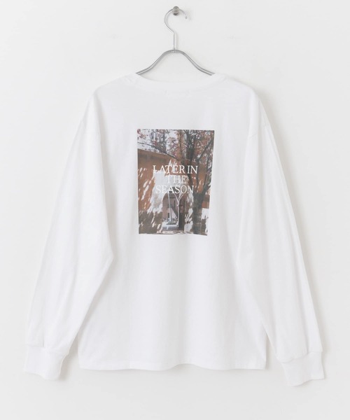 SENSE OF PLACE by URBAN RESEARCH（センスオブプレイスバイアーバンリサーチ）の「グラフィックロングTシャツ（Tシャツ/カットソー・レディース・オートミール/オフホワイト/グレー・ONE）」の20枚目の写真