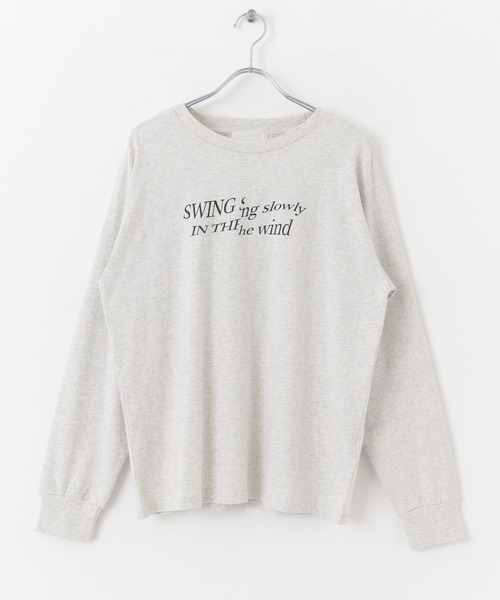 SENSE OF PLACE by URBAN RESEARCH（センスオブプレイスバイアーバンリサーチ）の「グラフィックロングTシャツ（Tシャツ/カットソー・レディース・オートミール/オフホワイト/グレー・ONE）」の21枚目の写真