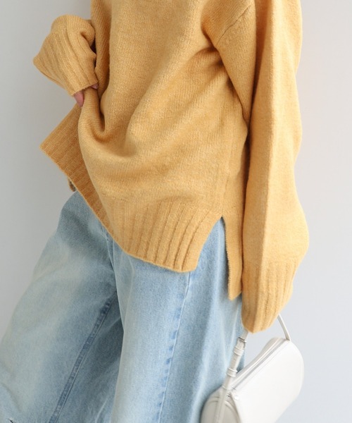 セール】セーラーカラー長袖ハーフジップニットトップス（ニット