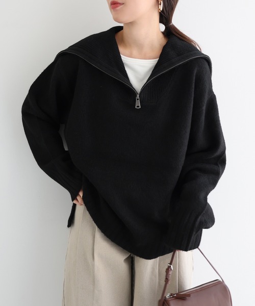 THE TOE Cochem Sailor Top セーラー風ニット ブラック Cochem Sailor Top – THE TOÉ