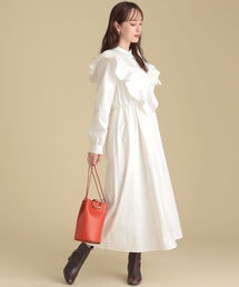 Ray BEAMS | Ray BEAMS / Vヨーク ラッフル ワンピース(ワンピース)