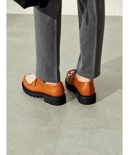 AMERICAN HOLIC（アメリカンホリック）の「トラックソールチロリアンシューズ（ドレスシューズ・レディース・ブラック/キャメル・M/L/S）」の21枚目の写真
