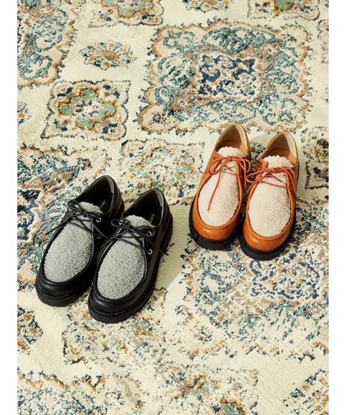 AMERICAN HOLIC（アメリカンホリック）の「トラックソールチロリアンシューズ（ドレスシューズ・レディース・ブラック/キャメル・M/L/S）」の7枚目の写真