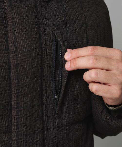 TAKEO KIKUCHI(タケオキクチ)の「◆シャドーチェック ダウン ブルゾン(ダウンジャケット/コート・メンズ・ブラック/ブラウン系・01/02/03/04)」の6枚目の写真