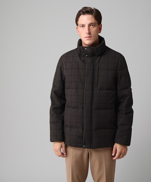 TAKEO KIKUCHI(タケオキクチ)の「◆シャドーチェック ダウン ブルゾン(ダウンジャケット/コート・メンズ・ブラック/ブラウン系・01/02/03/04)」の5枚目の写真
