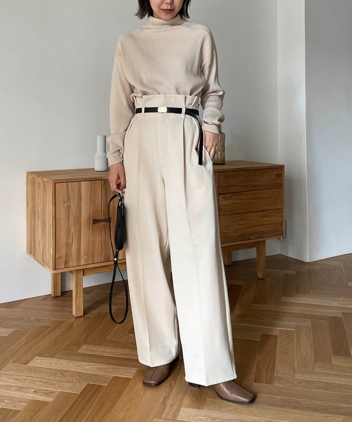 CAPRICIEUX LE'MAGE（カプリシューレマージュ）の「ベルトSETパンツ（その他パンツ・レディース・ブラック/ベージュ/ホワイト系その他・36/38）」の11枚目の写真