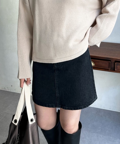 DouDou（ドゥドゥ）の「【LEE/リー】STANDARD WARDROBE デニムミニスカート（デニムスカート・レディース・ブラック/インディゴブルー・X-SMALL/SMALL）」の11枚目の写真