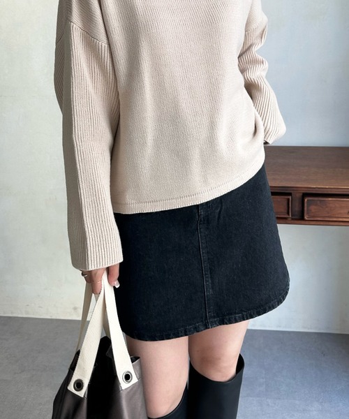 DouDou（ドゥドゥ）の「【LEE/リー】STANDARD WARDROBE デニムミニスカート（デニムスカート・レディース・ブラック/インディゴブルー・X-SMALL/SMALL）」の12枚目の写真