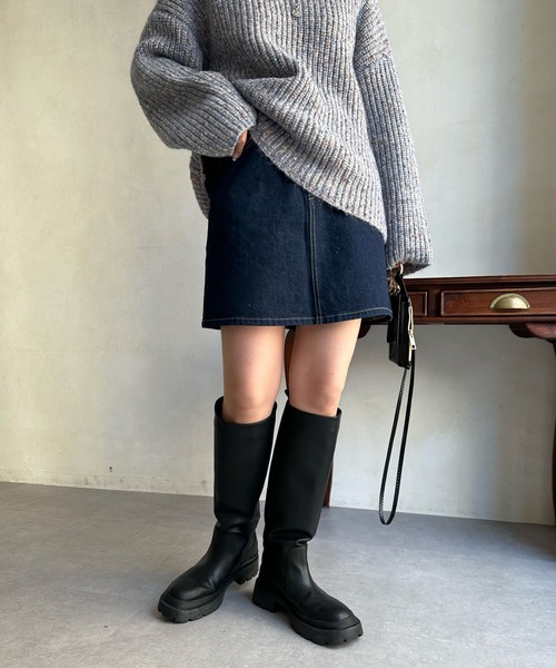 DouDou（ドゥドゥ）の「【LEE/リー】STANDARD WARDROBE デニムミニスカート（デニムスカート・レディース・ブラック/インディゴブルー・X-SMALL/SMALL）」の18枚目の写真