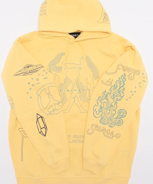 GRIMEY(グライミー)の「GRMY(GRIMEY)/グライミー/LOST BOYS HOODIE(パーカー・メンズ・ブラック/イエロー・L/M/XL)」の4枚目の写真