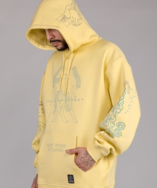 GRIMEY(グライミー)の「GRMY(GRIMEY)/グライミー/LOST BOYS HOODIE(パーカー・メンズ・ブラック/イエロー・L/M/XL)」の2枚目の写真