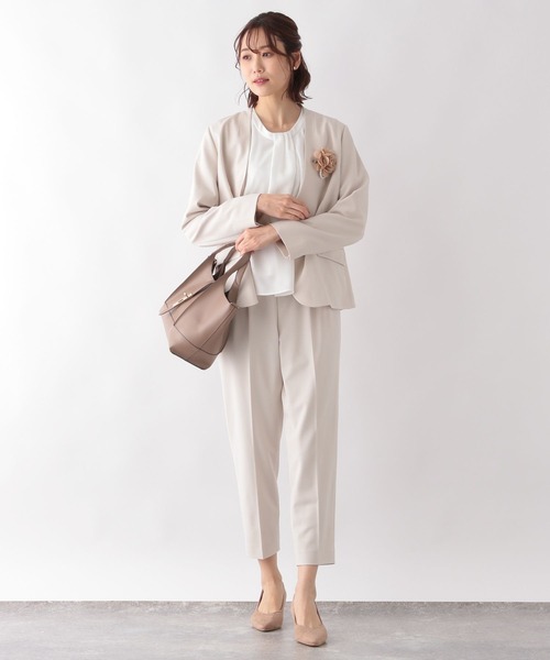 GLOBAL WORK（グローバルワーク）の「ボウタイ風ブラウス/124264（シャツ/ブラウス・レディース・ベージュ/ホワイト/グリーン/ホワイト系その他・MEDIUM/LARGE）」の5枚目の写真